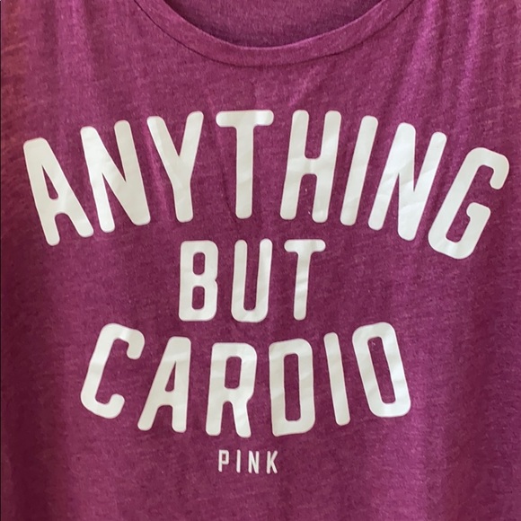 PINK Maroon “Anything But Cardio” Tank - Picture 2 of 5